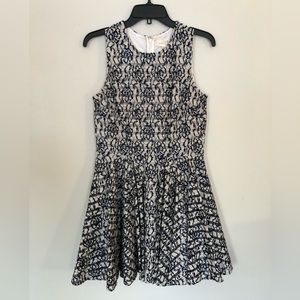 Madison Jules Black Lace Overlay Dress